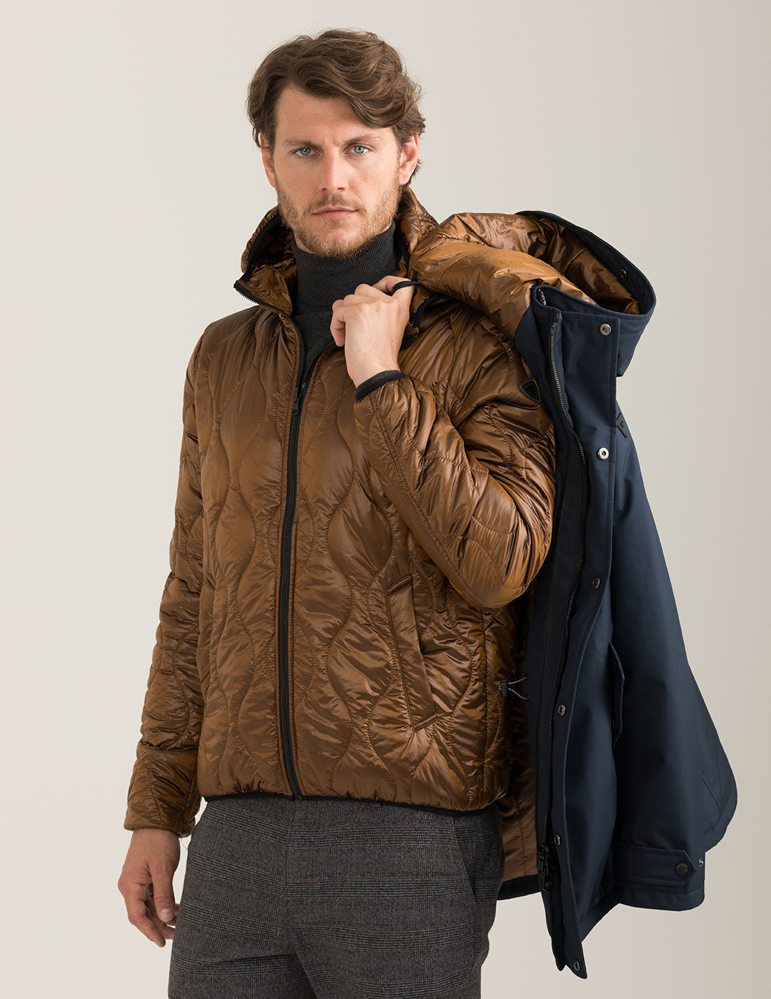 Parka 3 in 1 versatile uomo blue fm24w04ku cc-a0601 Parka 3 in 1 versatile