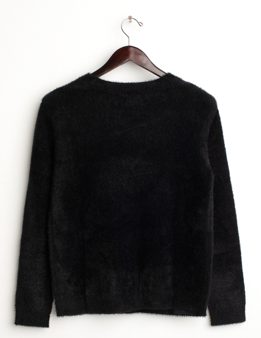 Cardigan con filato effetto pelliccia donna black fw24w10mk cc-a0951 Cardigan con filato effetto pelliccia