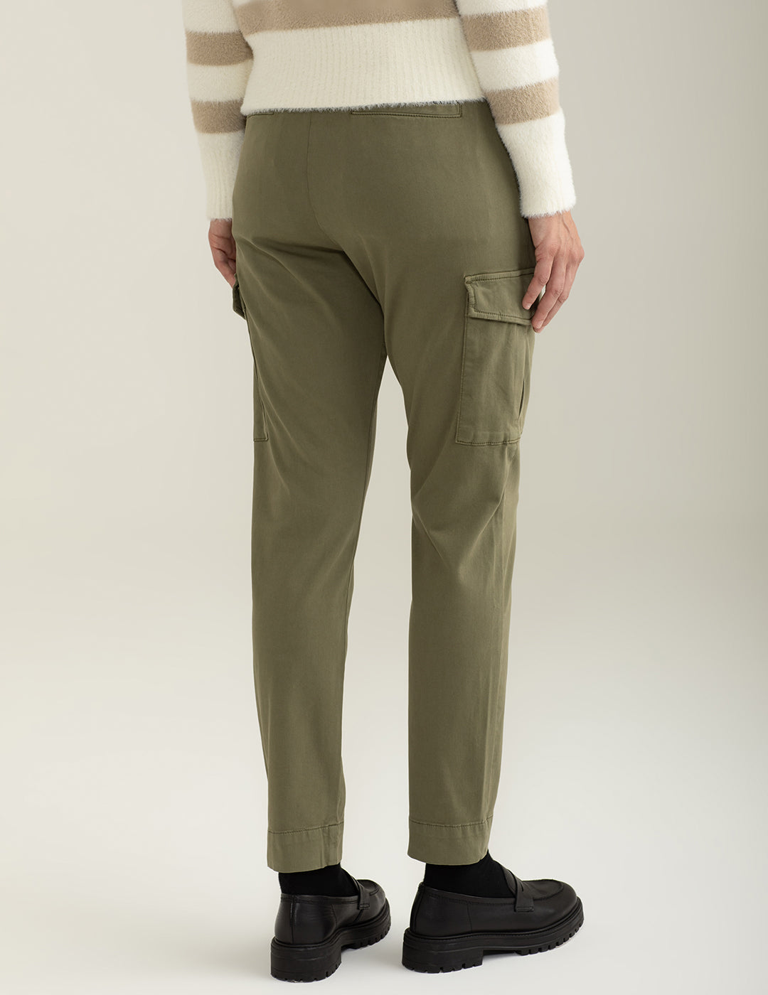 Stretch gabardine pocketed pants woman army fw24w10pu cc-a0804 Stretch gabardine pocketed pants