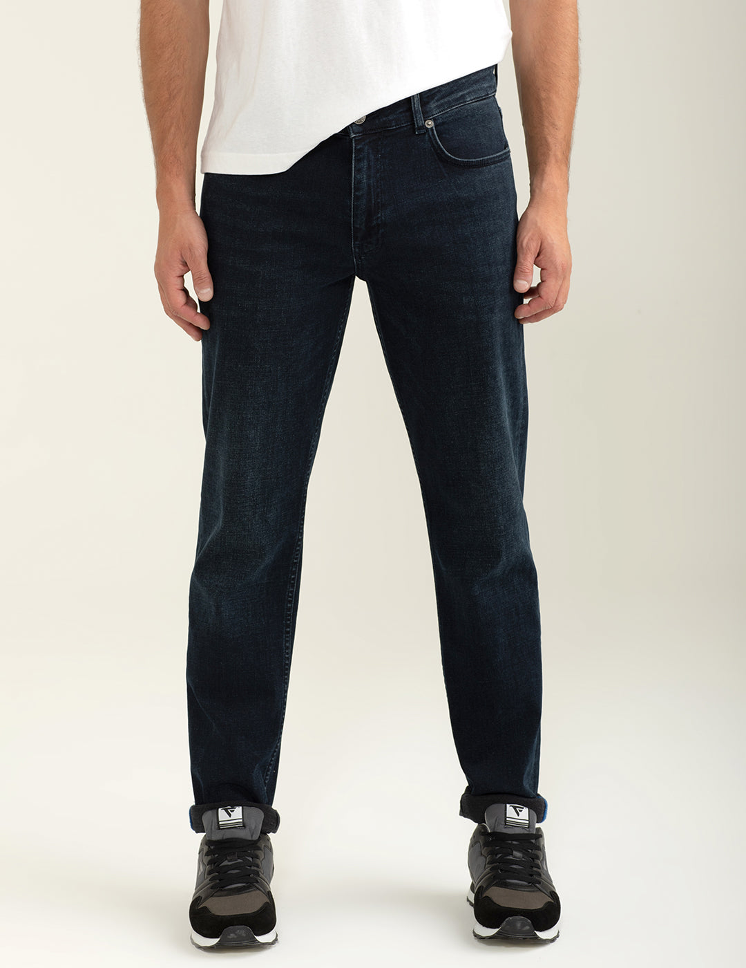 Pantalone in denim leggermente elasticizzato uomo blue black fm24w14pd cc-a1202 Pantalone in denim leggermente elasticizzato
