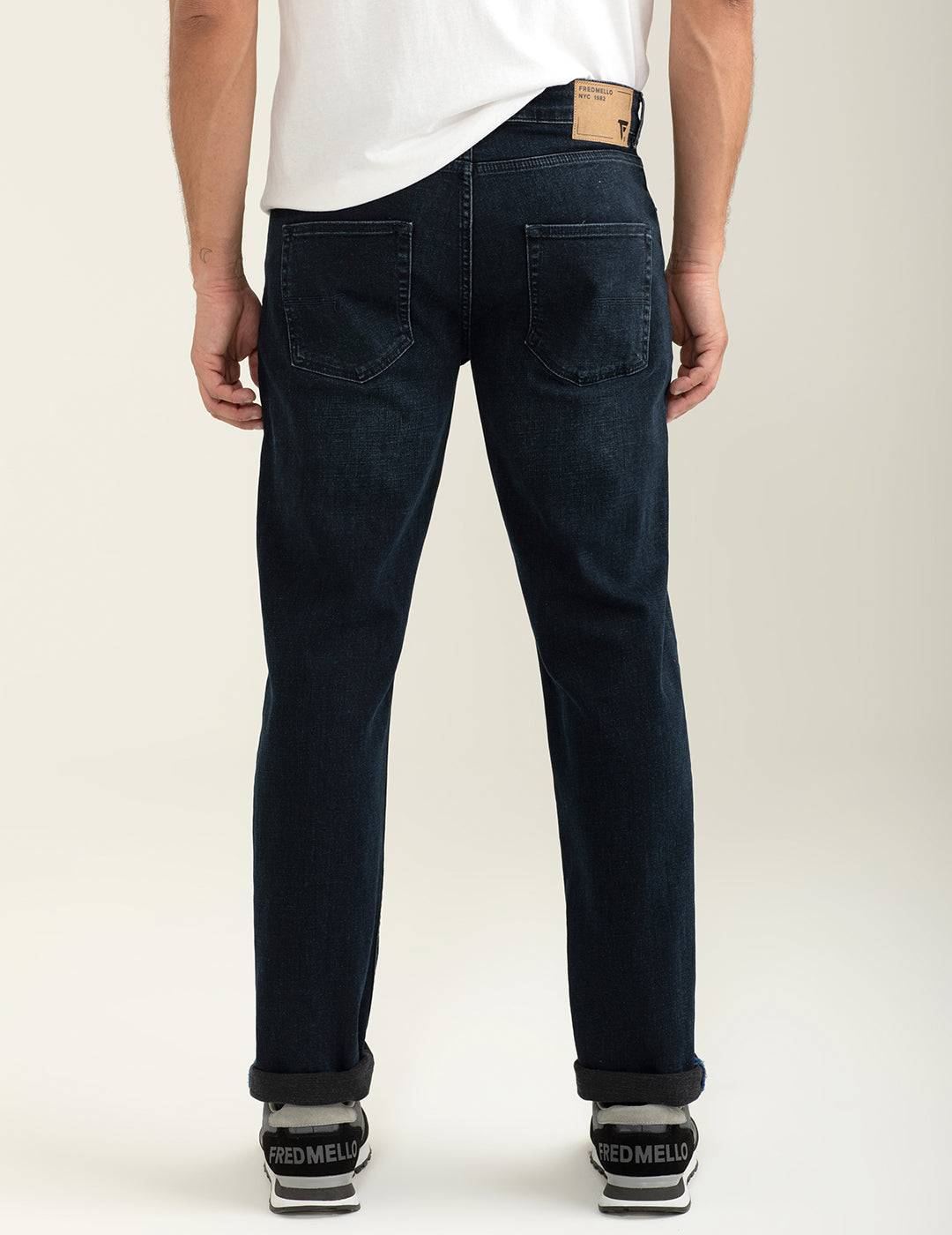 Pantalone in denim leggermente elasticizzato uomo blue black fm24w14pd cc-a1202 Pantalone in denim leggermente elasticizzato