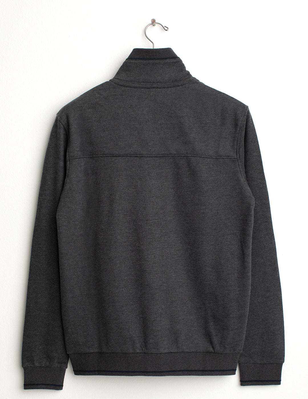 Felpa full-zip con collo alto uomo antracite melange fm24w05fz cc-a0953 Felpa full-zip con collo alto