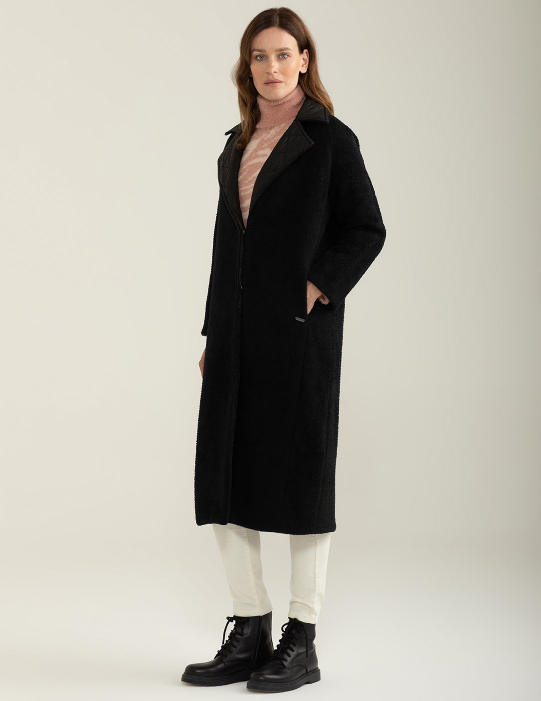 Cappotto reversibile donna black fw24w12ku cc-a0951 Cappotto reversibile