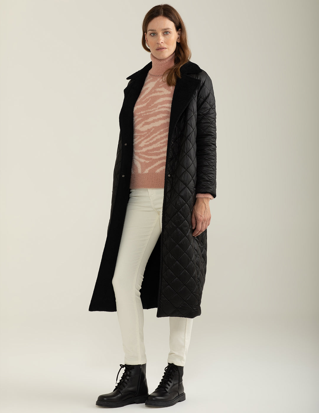 Cappotto reversibile donna black fw24w12ku cc-a0951 Cappotto reversibile