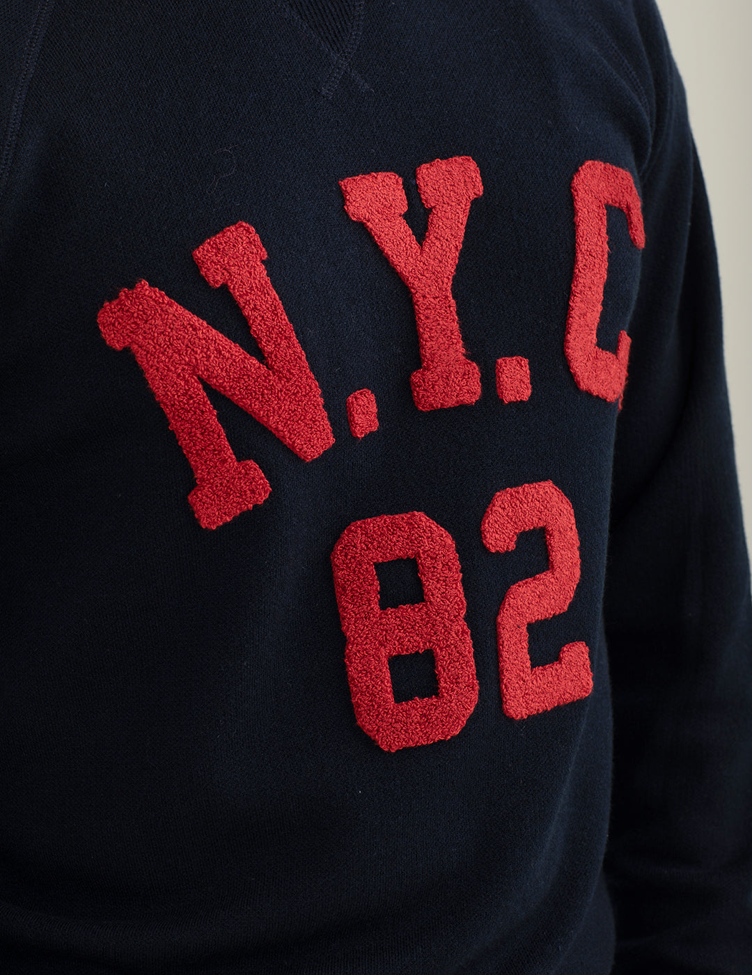 Crew-neck sweater with raglan cut man blue fm24w50mg cc-a0601 Crew-neck sweater with raglan cut