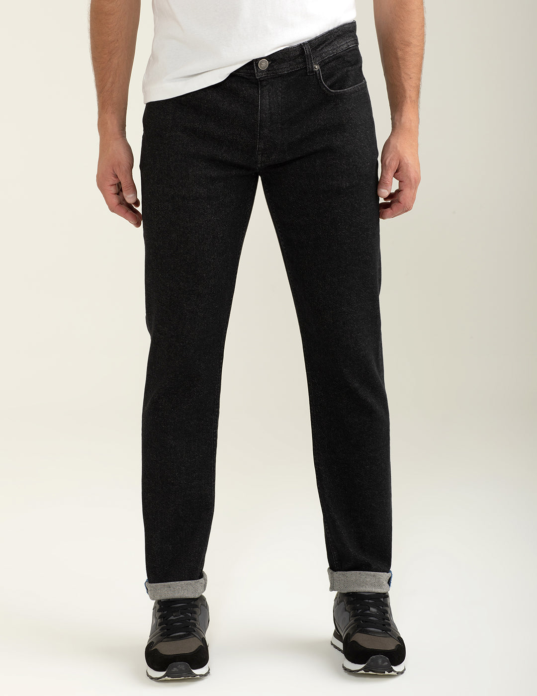Pantalone in denim leggermente elasticizzato uomo black fm24w20pd cc-a0951 Pantalone in denim leggermente elasticizzato