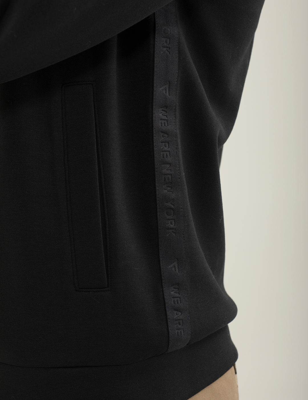 Felpa interlock full-zip con collo alto uomo black fm24w26fz cc-a0951 Felpa interlock full-zip con collo alto