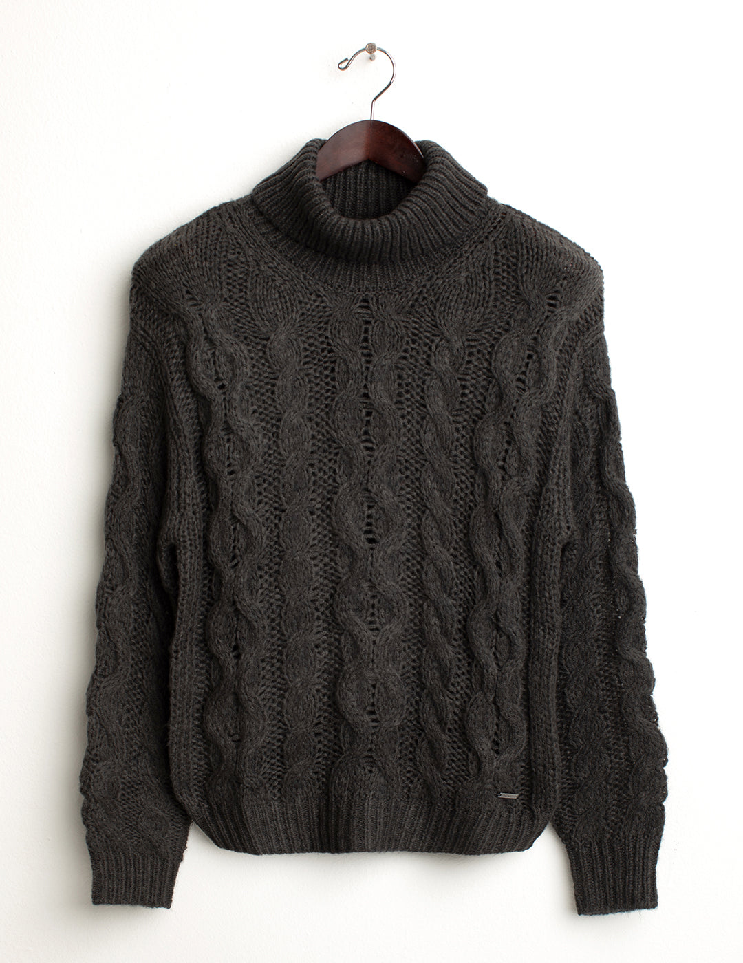 Long sleeve turtleneck sweater woman dark gray fw24w39md cc-a0903 Long sleeve turtleneck sweater