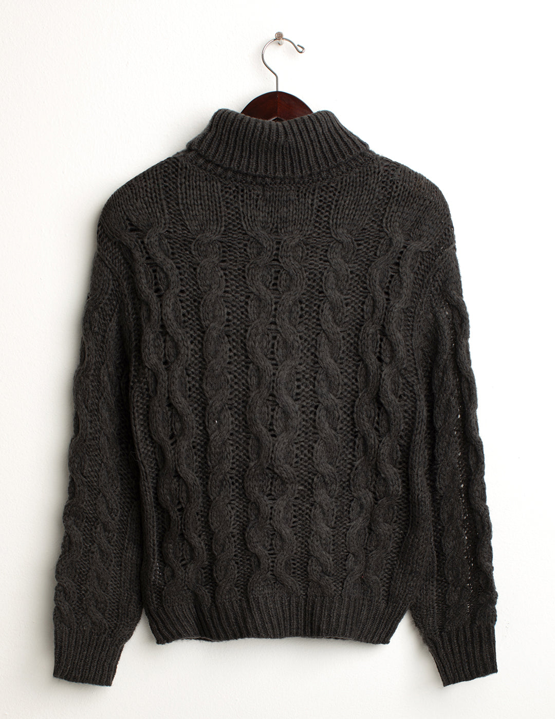 Long sleeve turtleneck sweater woman dark gray fw24w39md cc-a0903 Long sleeve turtleneck sweater