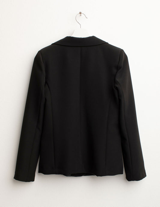 Single-breasted Blazer in Bi-Stretch Fabric - back - 002