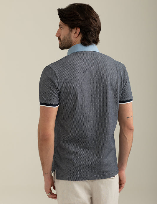 Stretch jersey polo - back - 002