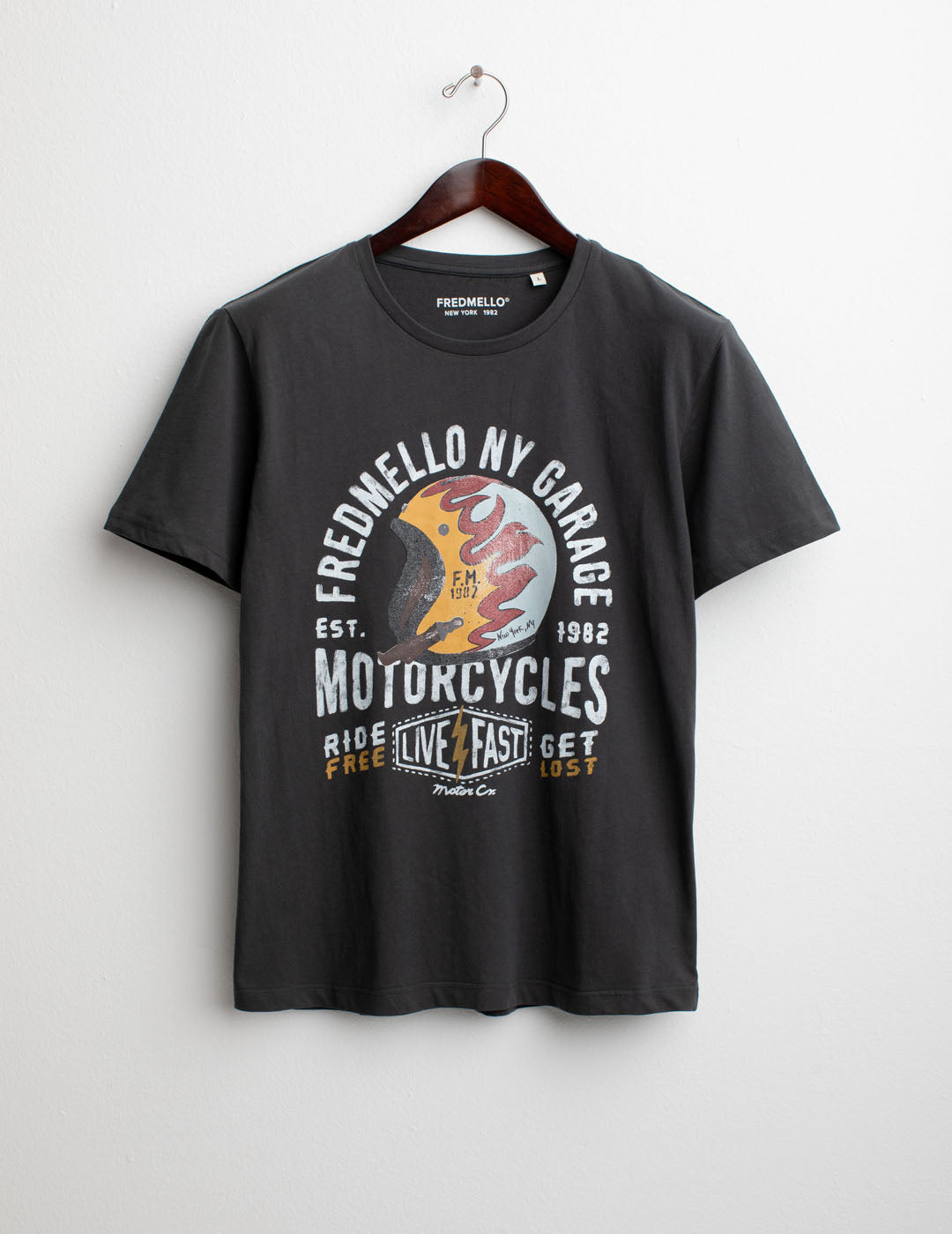 Short Sleeve Crew-Neck T-shirt man carbon fm25s17tg cc-a0955 Short Sleeve Crew-Neck T-shirt