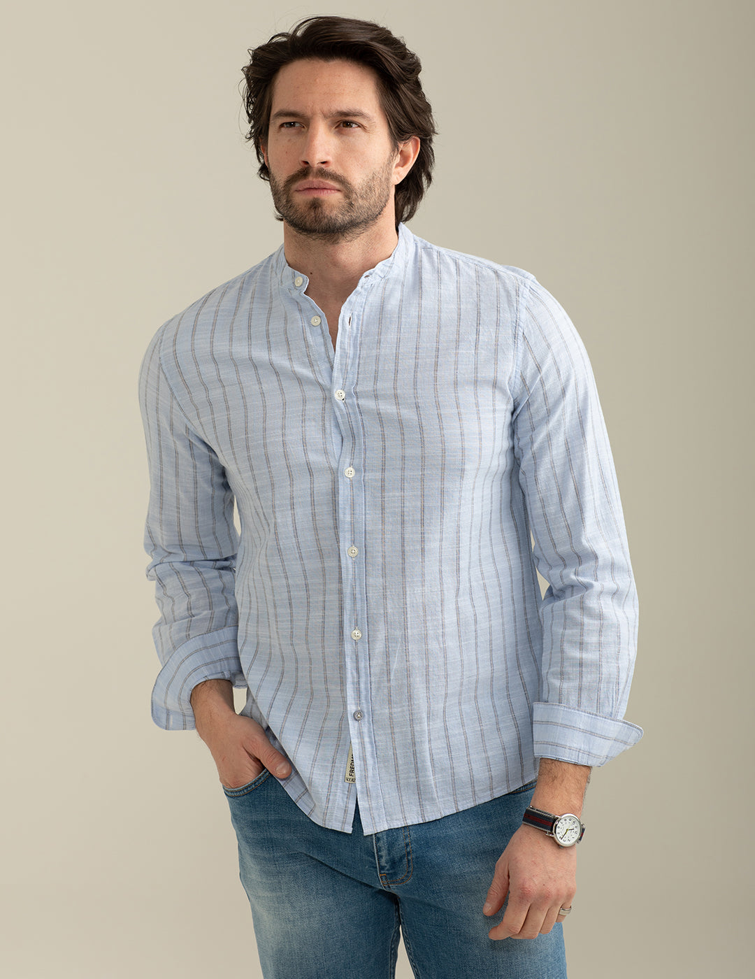 Korean Dye Shirt man light blue fm25s08ct cc-a1001 Korean Dye Shirt