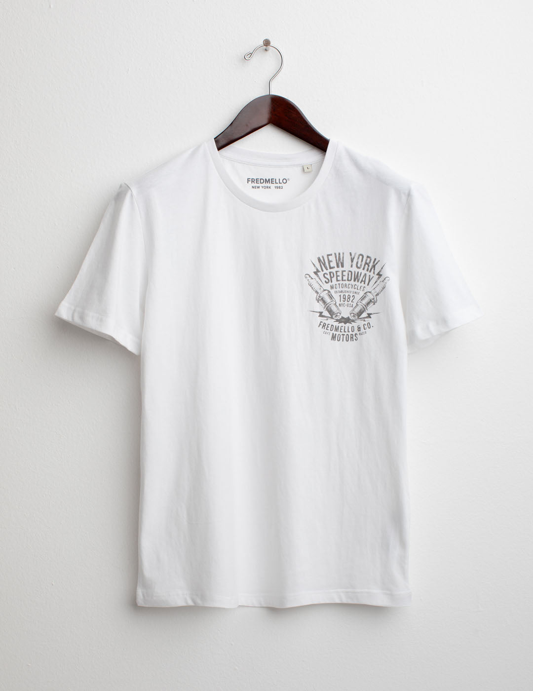 Short Sleeve Crew-Neck T-shirt man white fm25s18tg cc-a0001 Short Sleeve Crew-Neck T-shirt