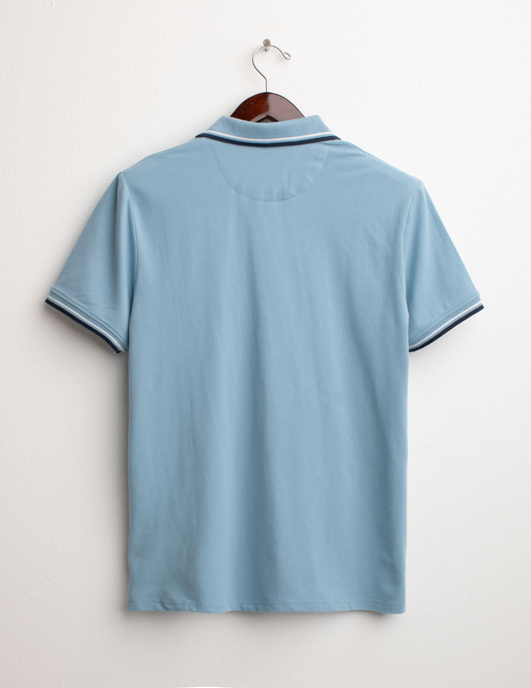 Short Sleeve Piquet Stretch Polo Shirt man light blue fm25s01qu cc-a1001 Short Sleeve Piquet Stretch Polo Shirt