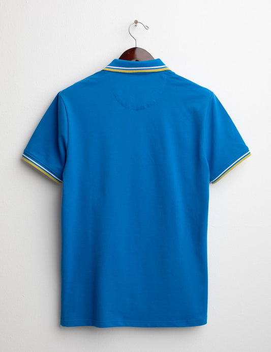 Short Sleeve Piquet Stretch Polo Shirt - back - 002