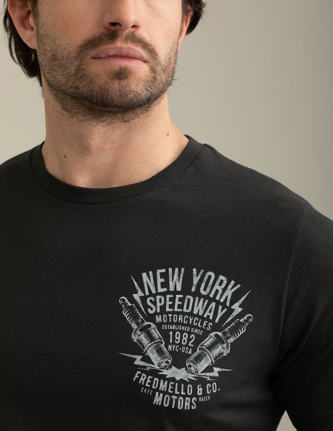 Short Sleeve Crew-Neck T-shirt man carbon fm25s18tg cc-a0955 Short Sleeve Crew-Neck T-shirt