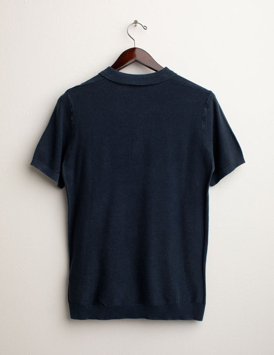 Piquet Stitch Knit Polo - back - 002