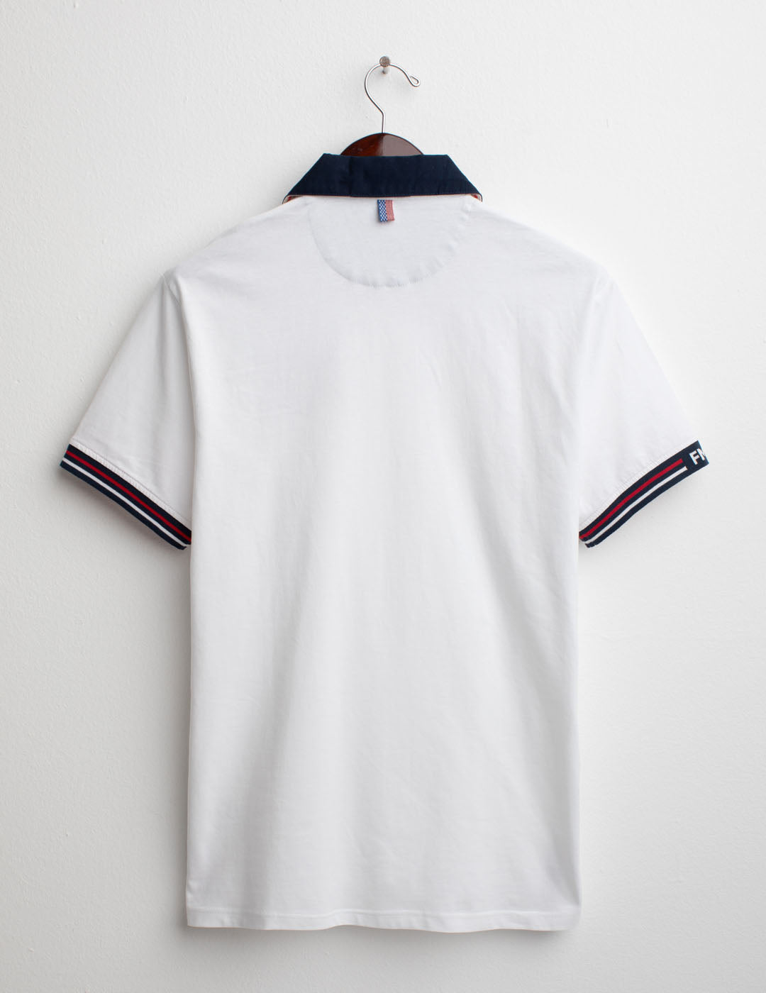Polo a Manica Corta con Collo in Gabardina a Contrasto uomo white fm25s20qc cc-a0001 Polo a Manica Corta con Collo in Gabardina a Contrasto