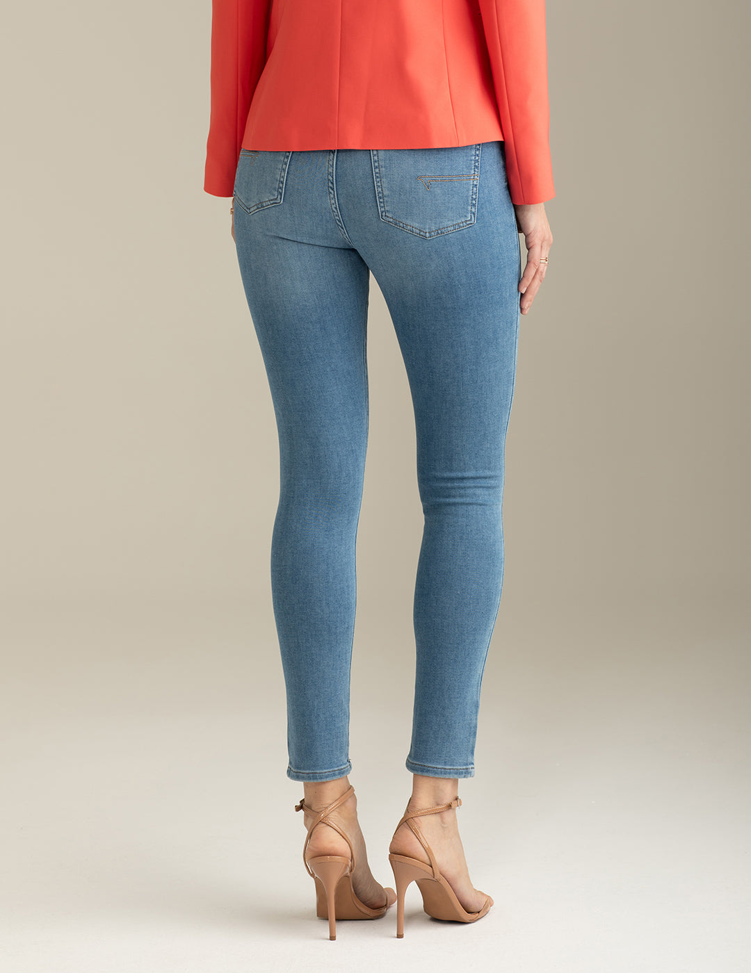 Pantalone 5 Tasche in Felpa Stretch Effetto Denim donna light blue fw25s08pf cc-a1001 Pantalone 5 Tasche in Felpa Stretch Effetto Denim