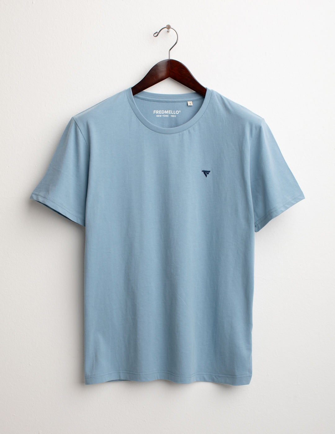 Jersey Short Sleeve Crew Neck T-shirt light blue Man FM25S01TG
