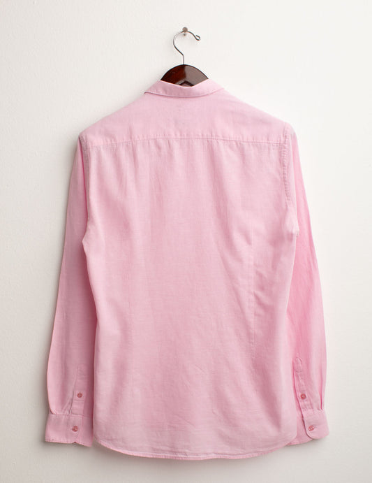 Mixed Linen Shirt - back - 002