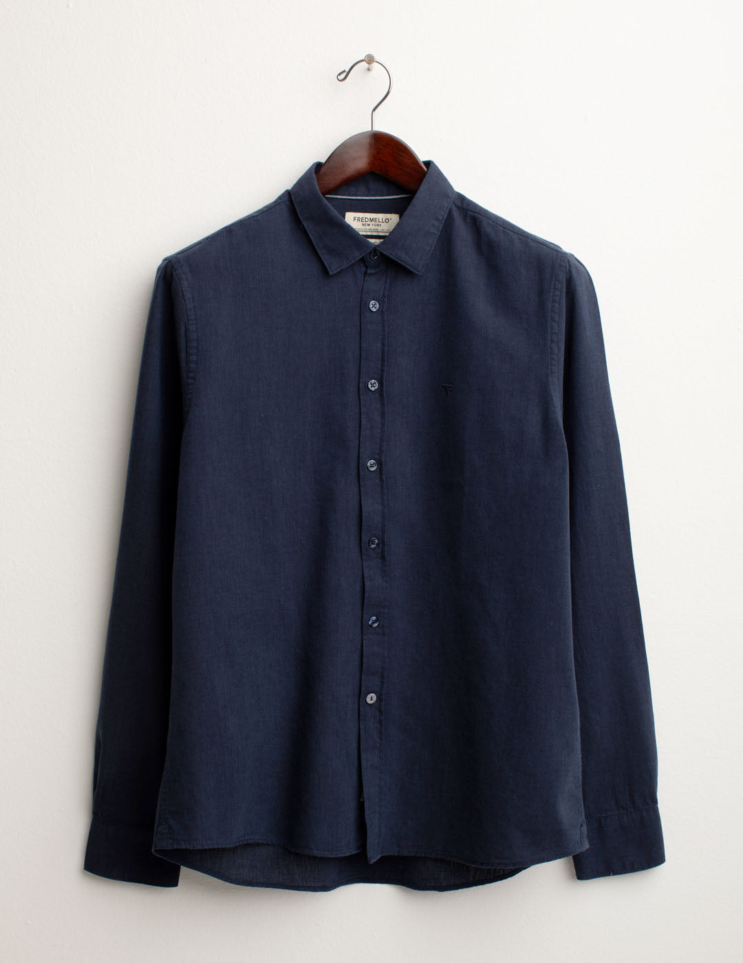 Camicia in Misto Lino uomo blue fm25s02cu cc-a0601 Camicia in Misto Lino