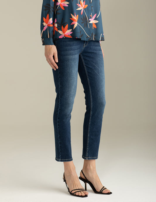 Pantalone 5 Tasche in Denim Stretch - back - 002