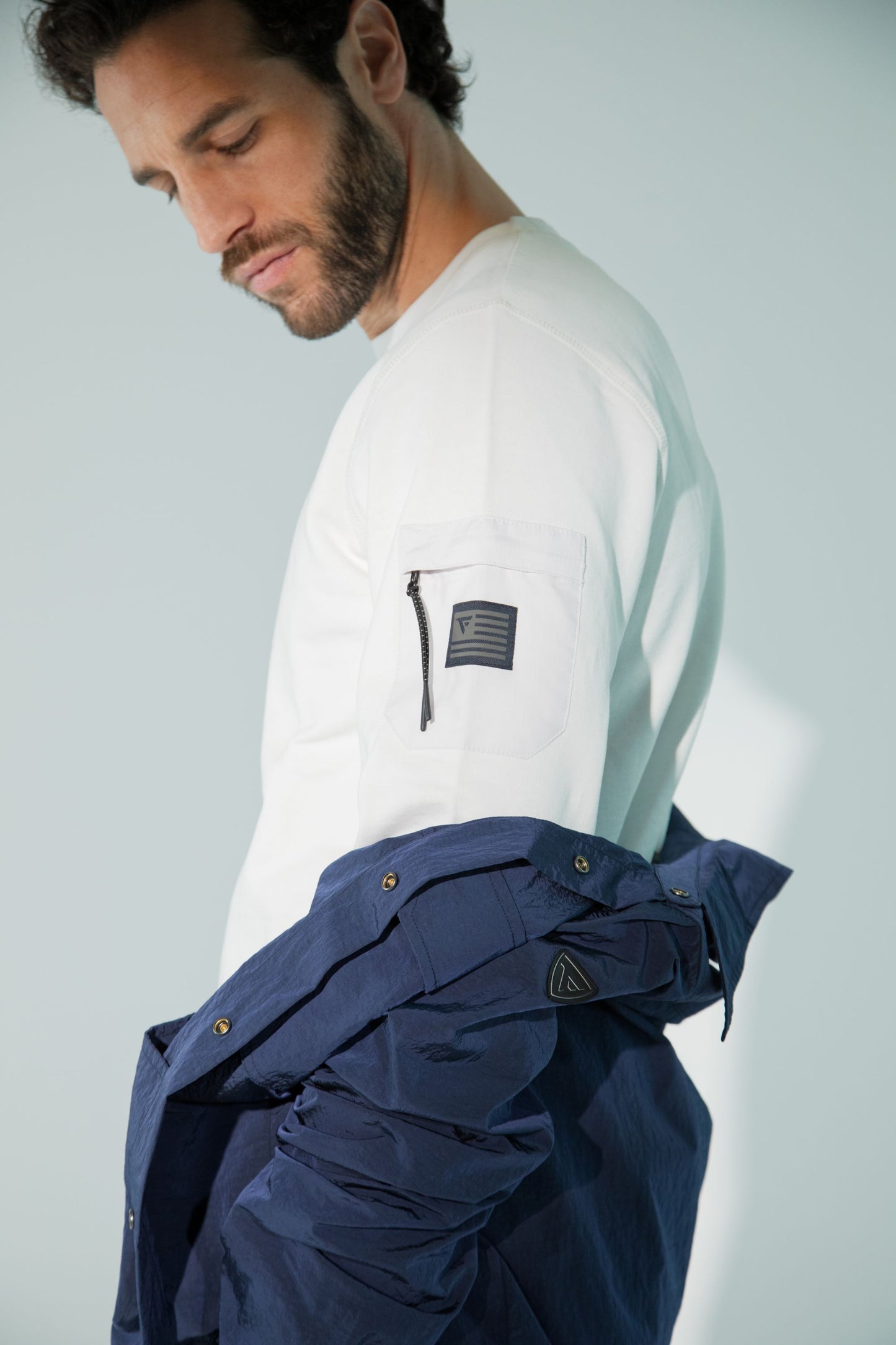 Crew-neck sweatshirt man white fm25s08fg cc-a0001 Crew-neck sweatshirt