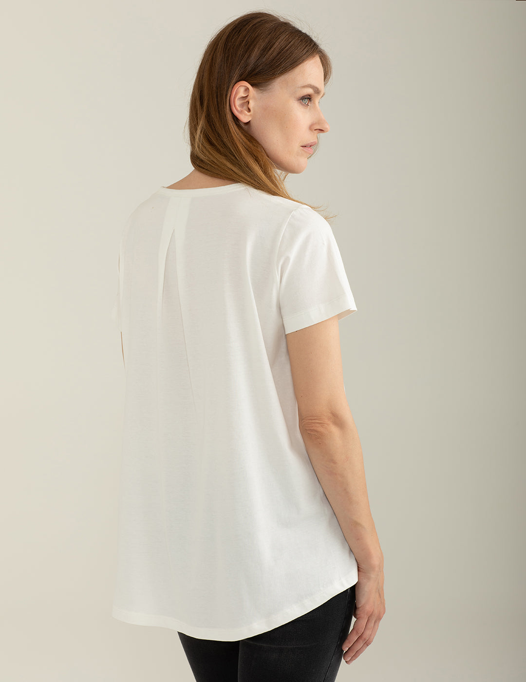 T-shirt Girocollo a Manica Corta donna off white fw25s09tg cc-a0002 T-shirt Girocollo a Manica Corta