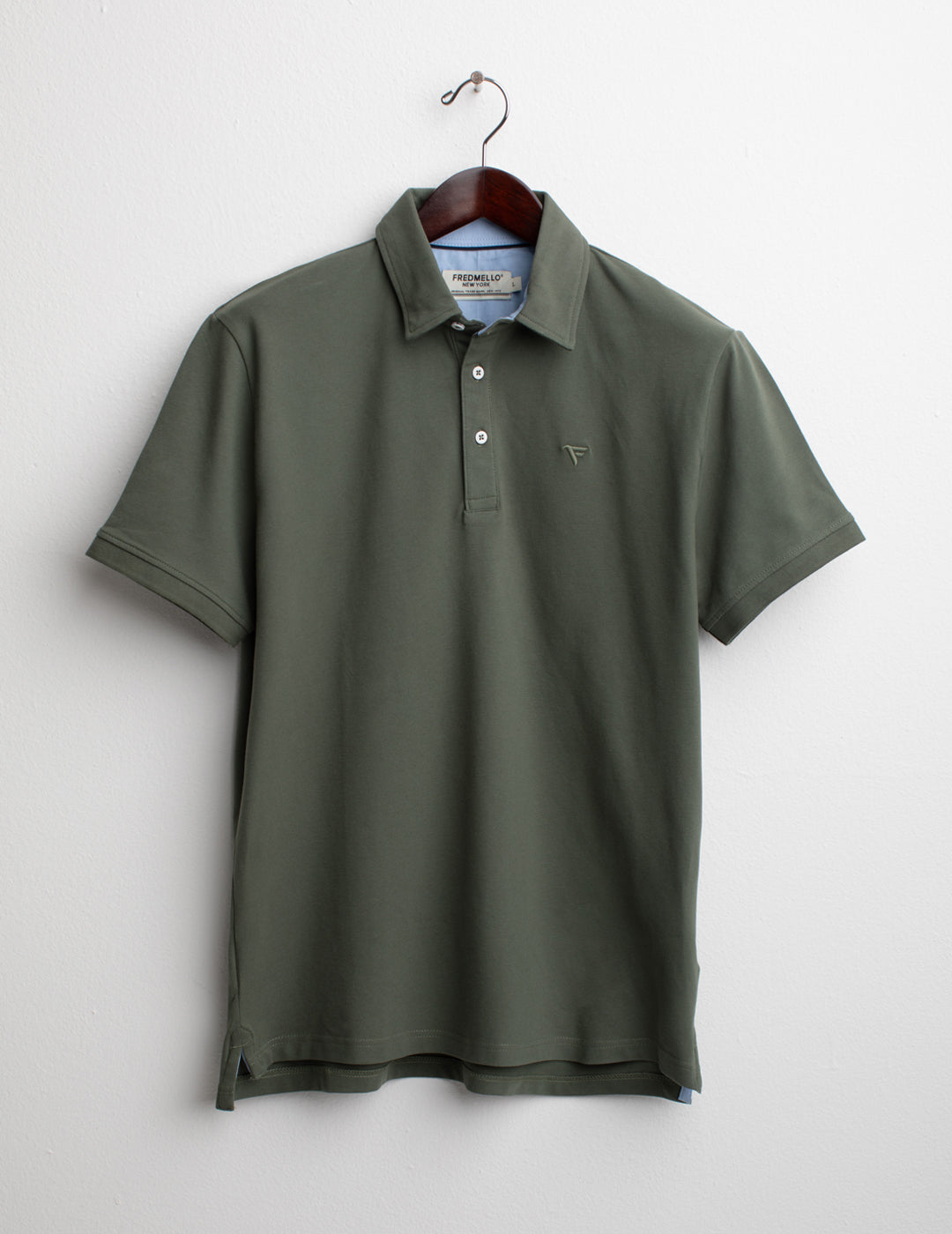 Polo a Manica Corta in Piquet Stretch uomo sage fm25s08qu cc-a0811 Polo a Manica Corta in Piquet Stretch