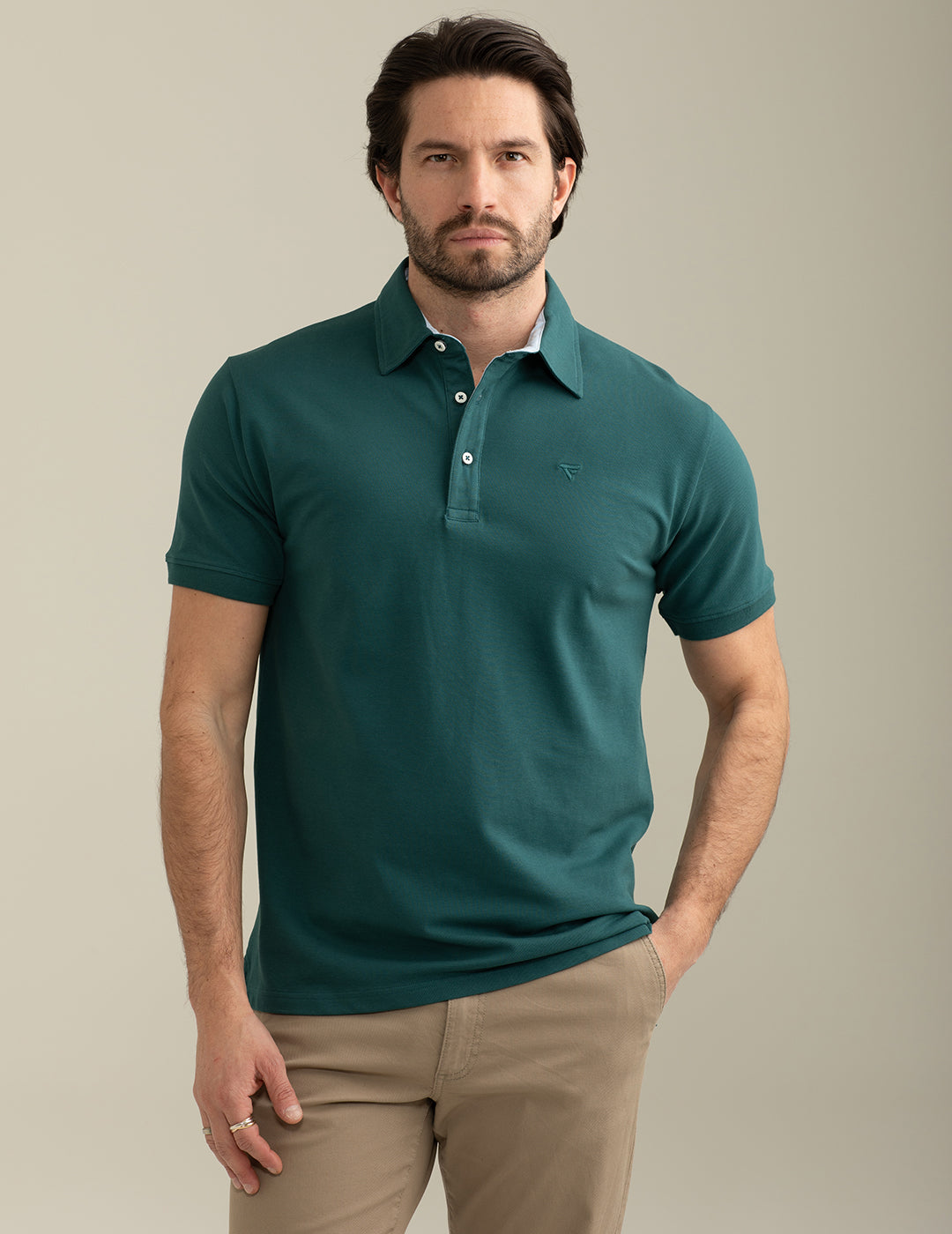 Polo a Manica Corta in Piquet Stretch uomo celtic fm25s08qu cc-a0817 Polo a Manica Corta in Piquet Stretch