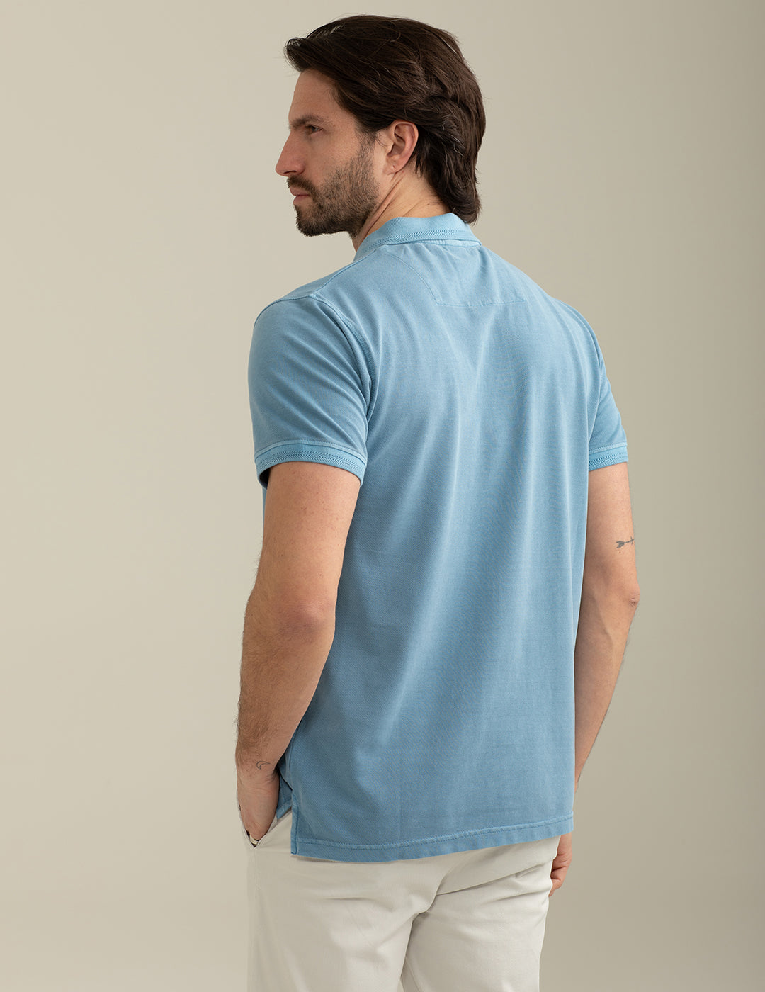 Piquet Short Sleeve Polo man light blue fm25s02qu cc-a1001 Piquet Short Sleeve Polo
