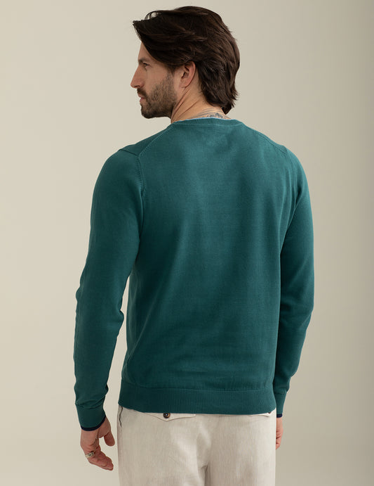 Long Sleeve crew-neck Sweater - back - 002