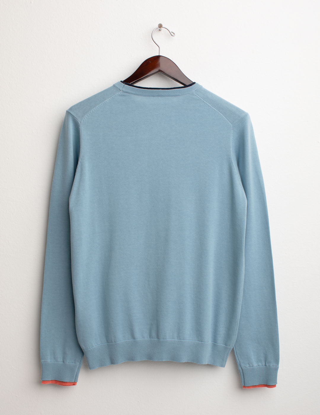 Long Sleeve crew-neck Sweater man light blue fm25s10mg cc-a1001 Long Sleeve crew-neck Sweater