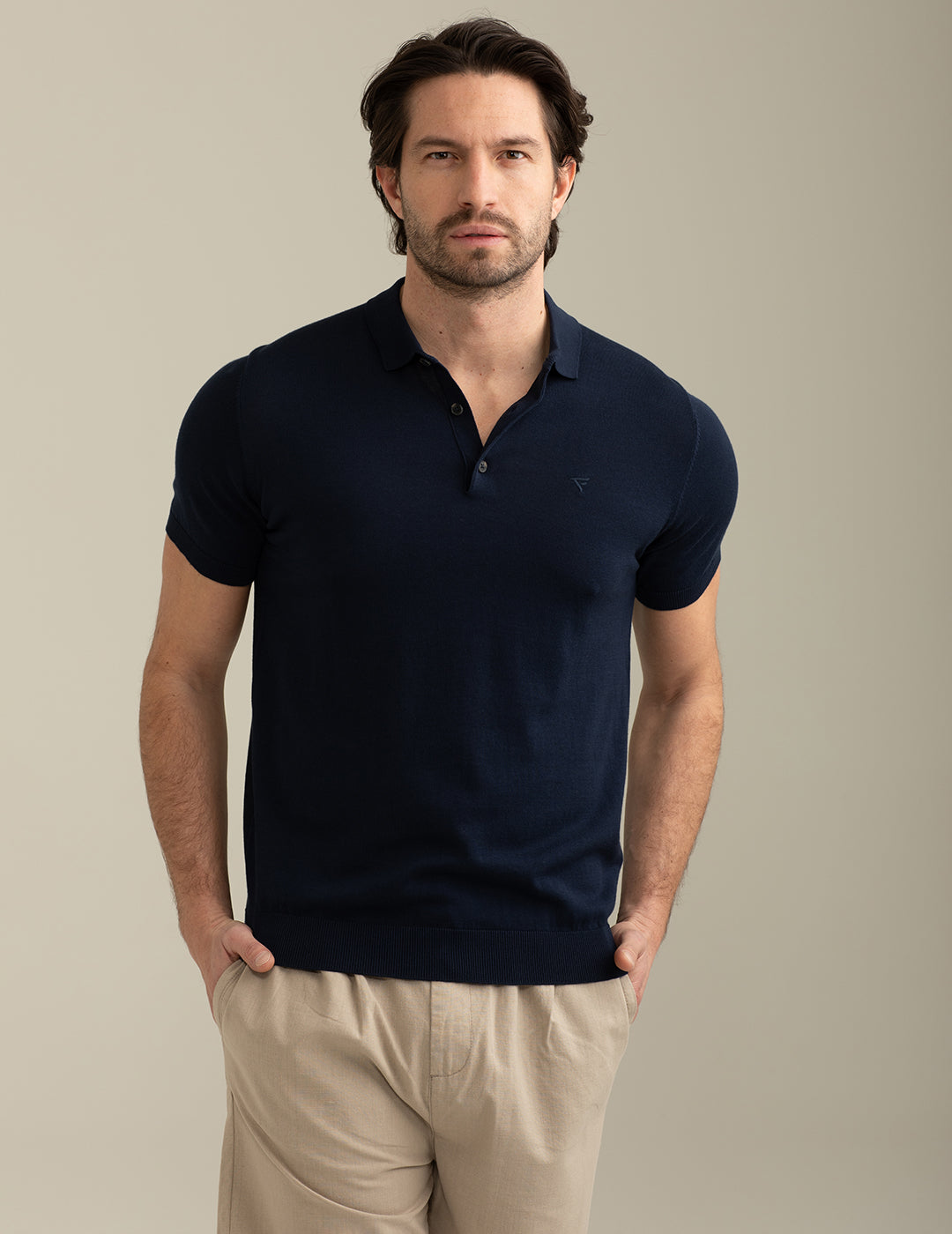 Polo in Maglia Mezza Manica uomo blue fm25s09ma cc-a0601 Polo in Maglia Mezza Manica