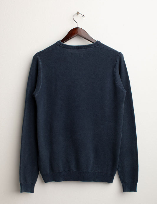 Piquet Stitch Crew Neck Sweater - back - 002