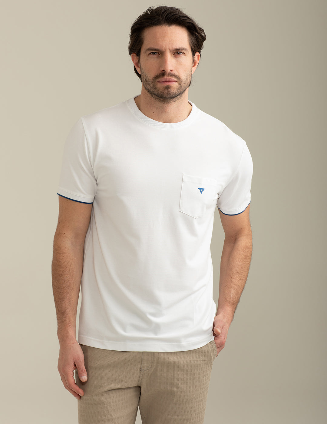 T-shirt a Manica Corta in Piquet Tecnico Stretch uomo white fm25s09tg cc-a0001 T-shirt a Manica Corta in Piquet Tecnico Stretch