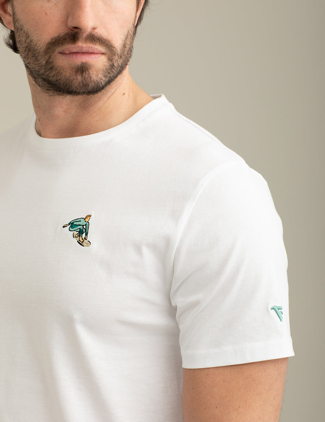 Short Sleeve Crew-Neck T-shirt man white fm25s20tg cc-a0001 Short Sleeve Crew-Neck T-shirt