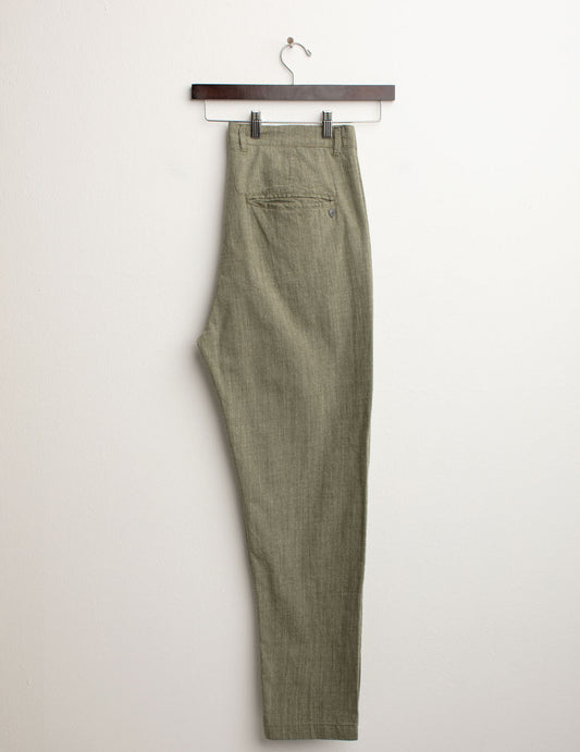 Flamed Dye Canvas Chino Trousers - back - 002