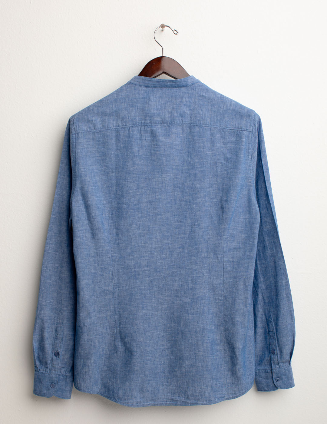 Camicia Coreana Misto Lino uomo cobalt fm25s03cu cc-a0607 Camicia Coreana Misto Lino