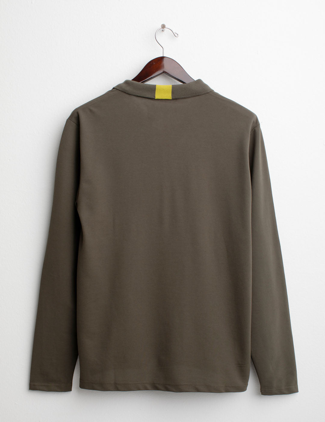 Polo a Manica Lunga in Piquet Stretch uomo army fm25s12qu cc-a0804 Polo a Manica Lunga in Piquet Stretch
