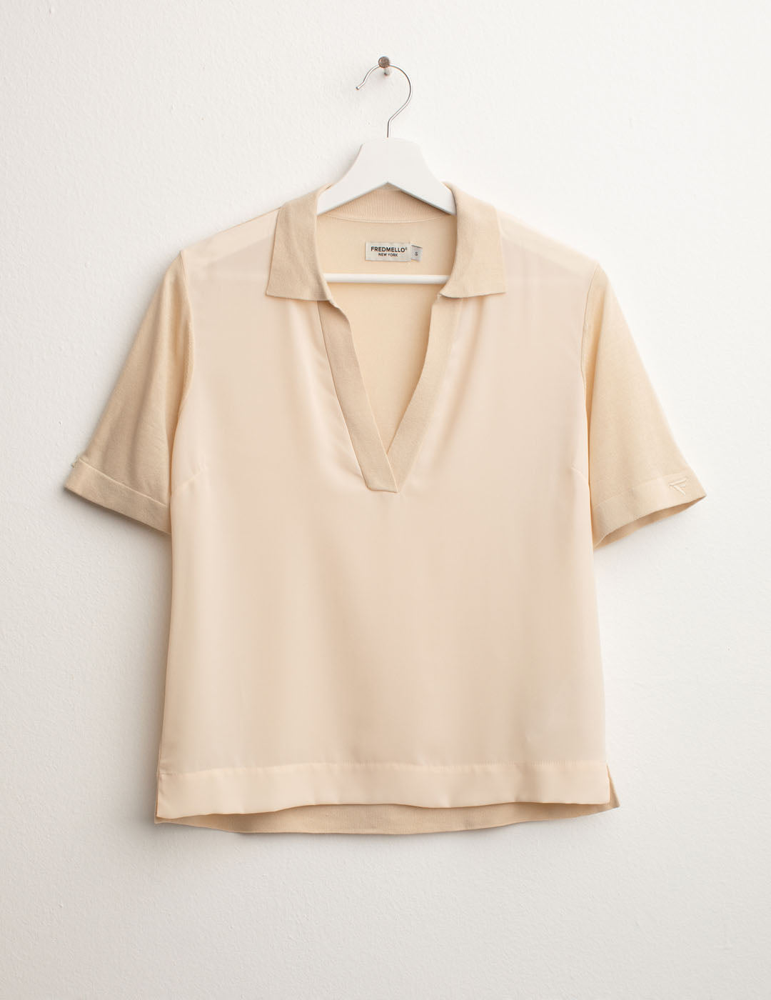 Short Sleeve Polo Shirt woman desert fw25s12mm cc-a0105 Short Sleeve Polo Shirt