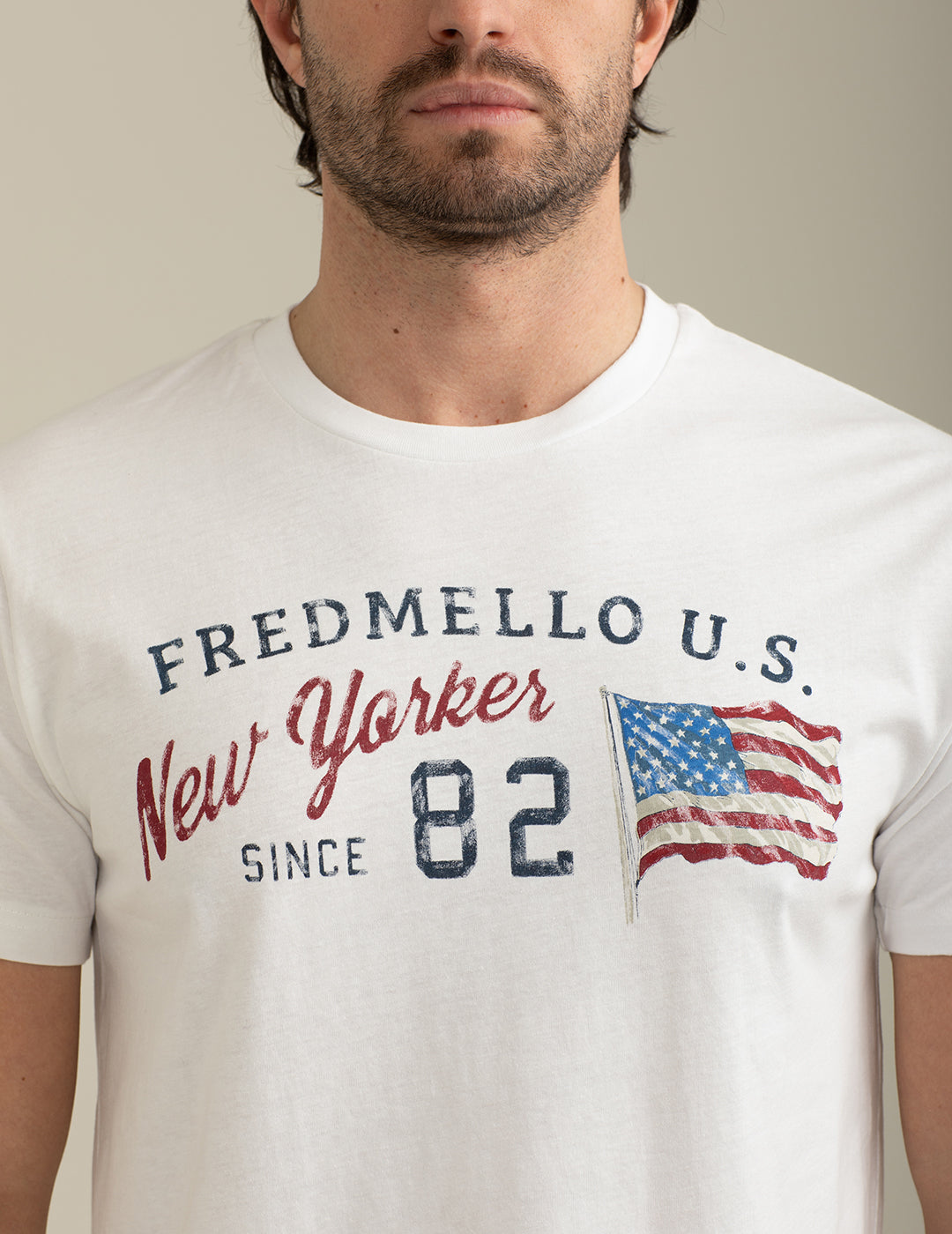 Short Sleeve Crew-Neck T-shirt man white fm25s12tg cc-a0001 Short Sleeve Crew-Neck T-shirt