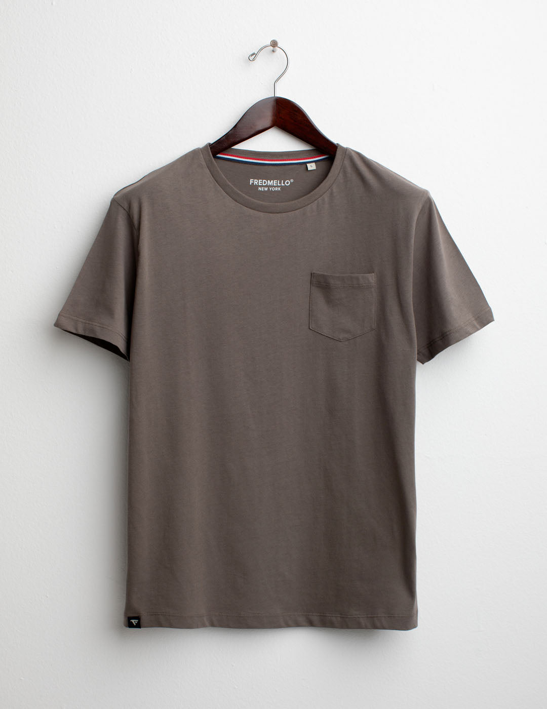 Short Sleeve Crew-Neck T-shirt man taupe fm25s05tg cc-a0114 Short Sleeve Crew-Neck T-shirt