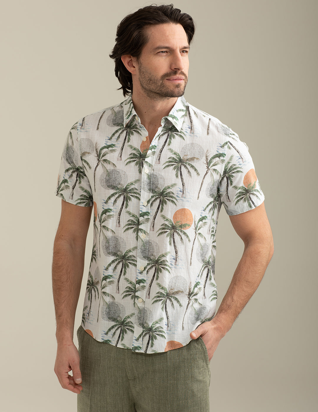 Allover Printed Flamed Cotton Shirt man white fm25s13cs cc-a0001 Allover Printed Flamed Cotton Shirt