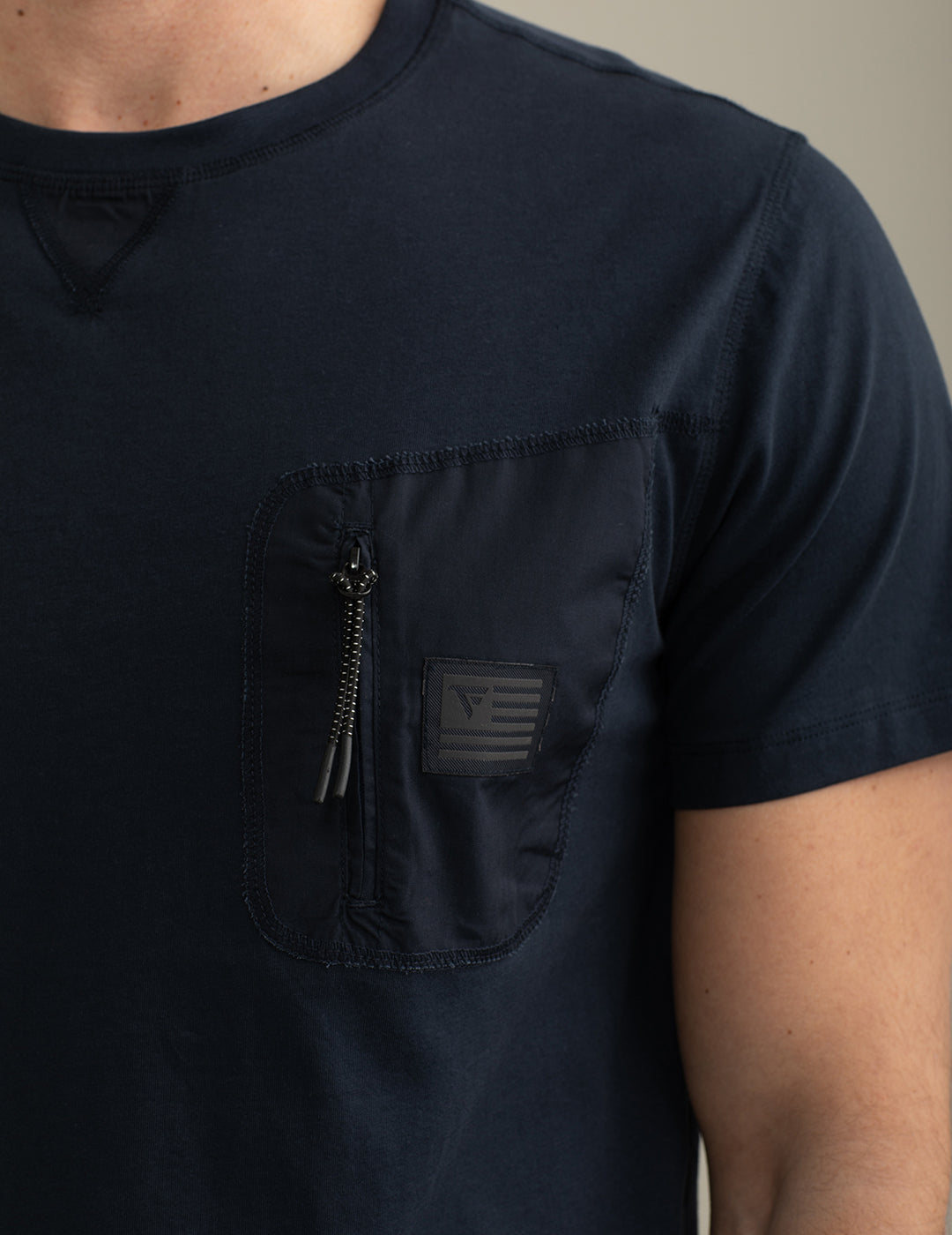 Short Sleeve Crew-Neck T-shirt man blue fm25s06tg cc-a0601 Short Sleeve Crew-Neck T-shirt