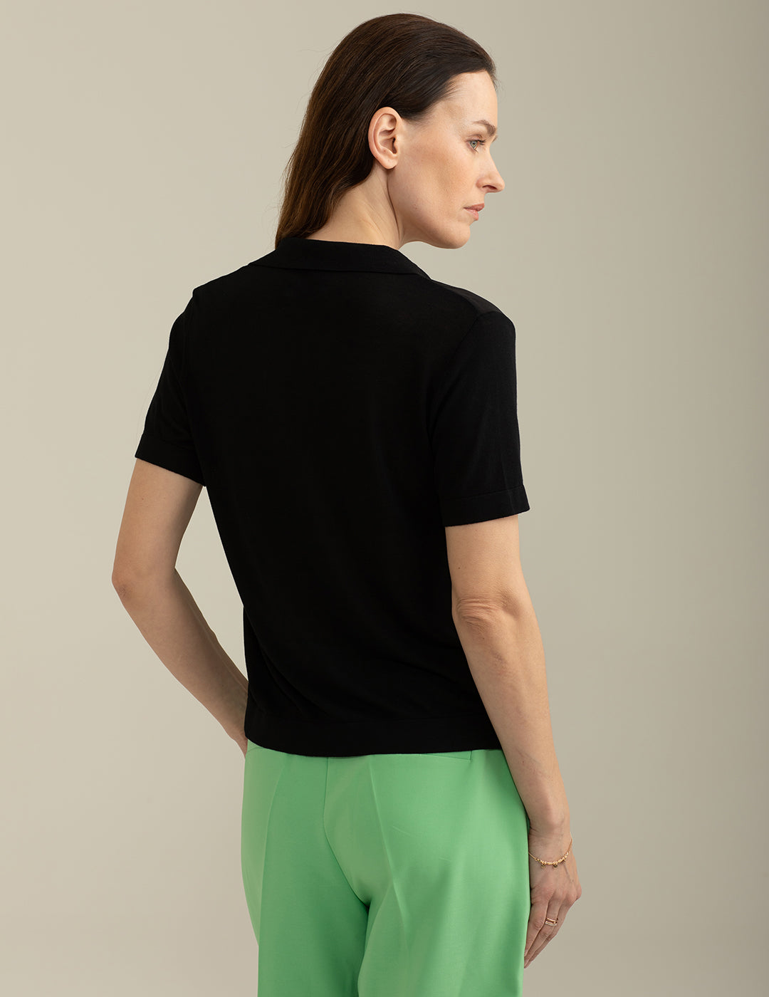 Short Sleeve Polo Shirt woman black fw25s12mm cc-a0951 Short Sleeve Polo Shirt