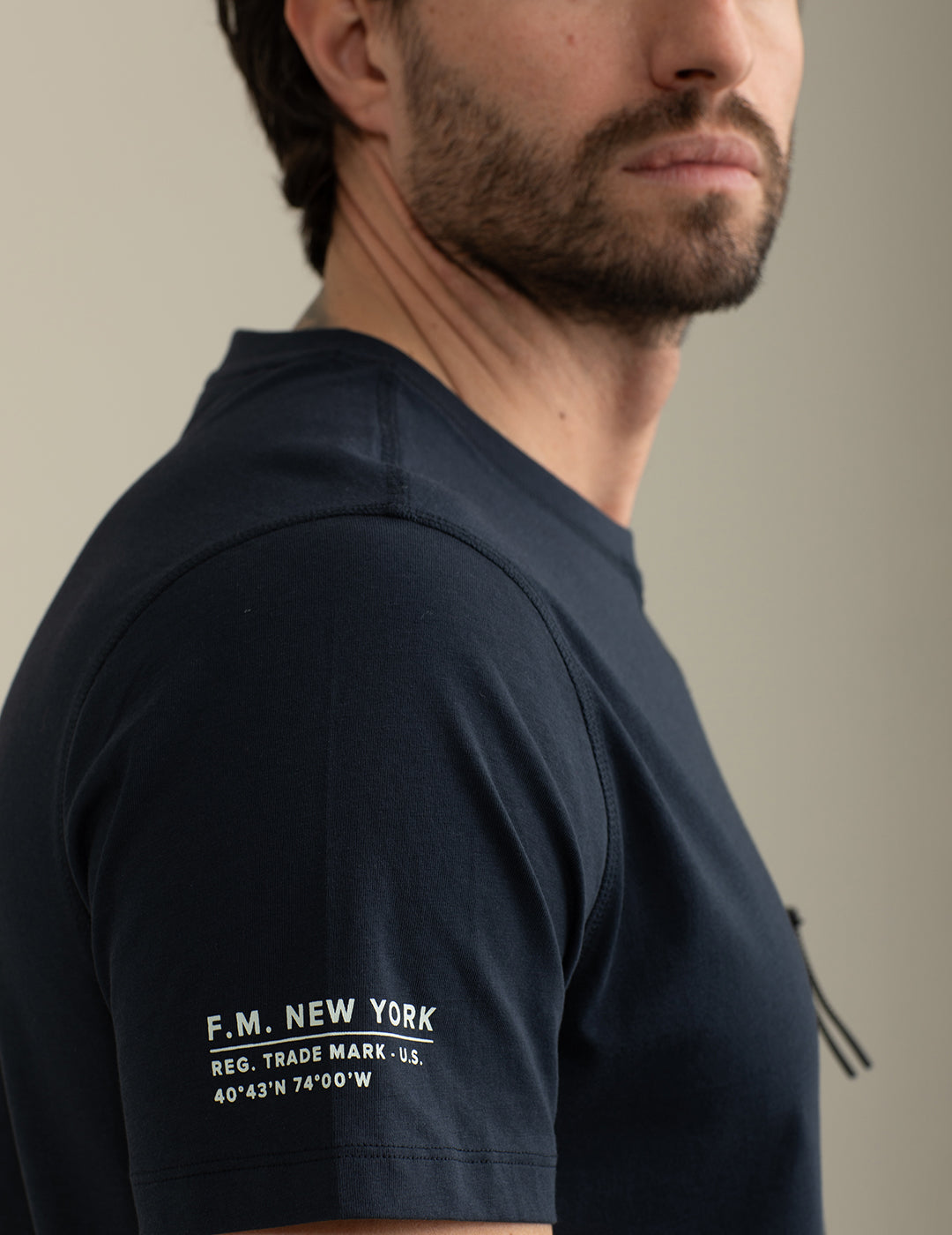 Short Sleeve Crew-Neck T-shirt man blue fm25s06tg cc-a0601 Short Sleeve Crew-Neck T-shirt
