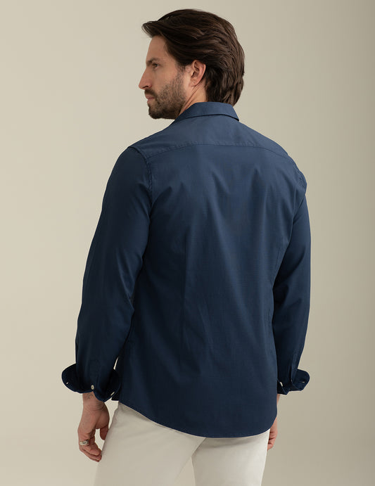 Stretch Jacquard Shirt - back - 002